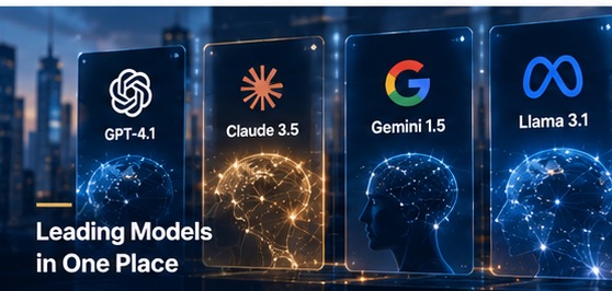 Visual overview of leading artificial intelligence models