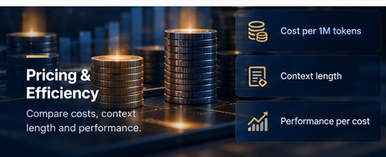 AI model pricing and efficiency analysis