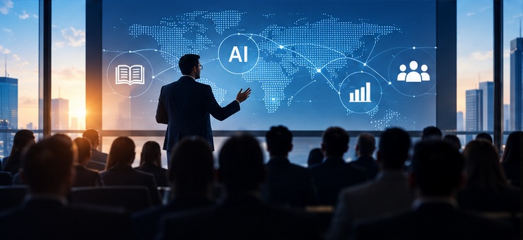 Organizational leadership preparing teams for technology-driven transformation