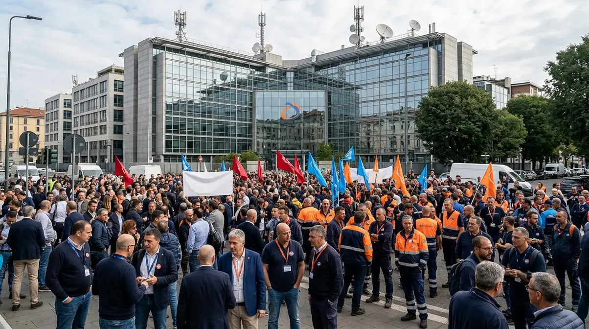 WindTre employees stage national strike in Italy